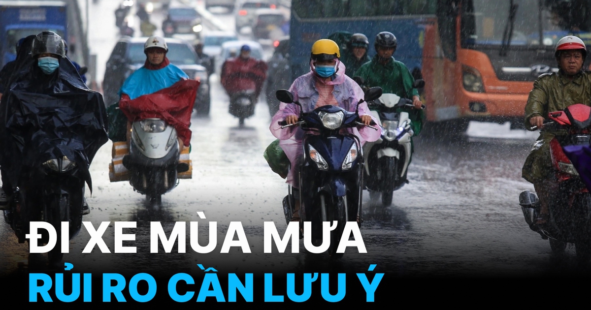 Những rủi ro khi đạp xe dưới trời mưa cần lưu ý